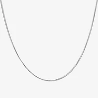 Womens Sterling Silver 18 Inch Curb Chain Necklace