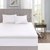 Sleep Philosophy Hypoallergenic 3" Cooling Gel Memory Foam Mattress Topper with Removable Cover
