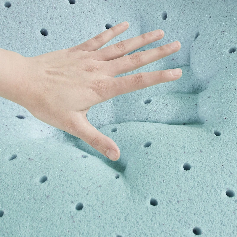 Sleep Philosophy Hypoallergenic 3" Cooling Gel Memory Foam Mattress Topper with Removable Cover