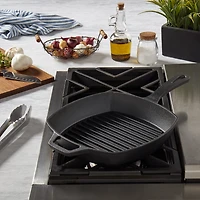 Smith & Clark Cast Iron 10.25" Grill Pan with Assist Handle