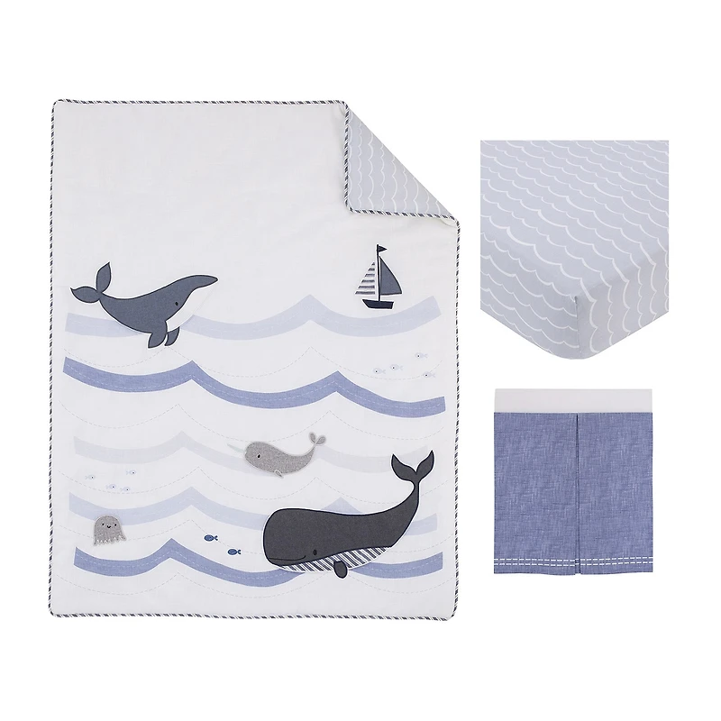 Nojo Marine 3-pc. Crib Bedding Set
