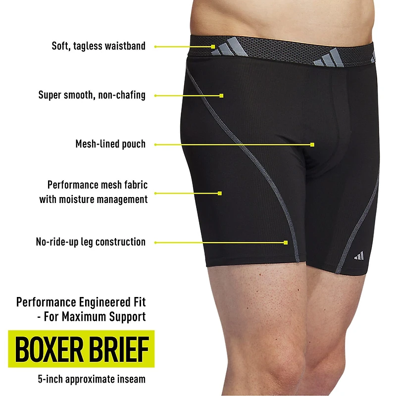 adidas Performance Mesh Mens Big and Tall 3 Pack Boxer Briefs 5158008a