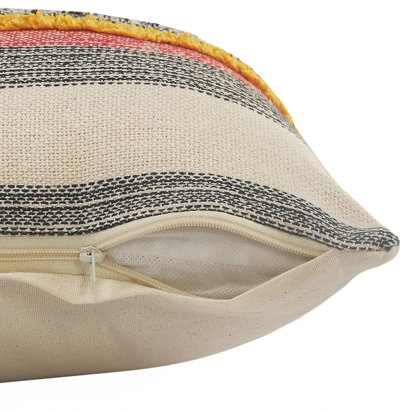 LR Home Zimbu Stripe Square Throw Pillow