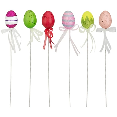 Northlight Colorful Speckled And Glittered Egg 6-pc. Pick