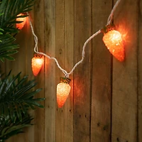 Northlight 7.25ft Orange Carrot White Wire String Lights