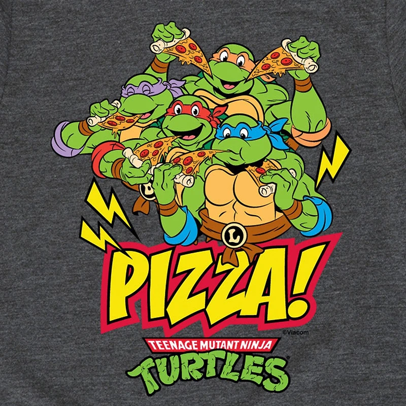 Pizza Little & Big Kid Boys Crew Neck Short Sleeve Regular Fit Teenage Mutant Ninja Turtles Graphic T-Shirt
