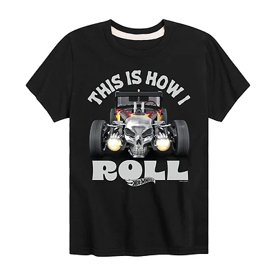 Racing Cars Little & Big Kid Boys Crew Neck Short Sleeve Regular Fit Hot Wheels Graphic T-Shirt