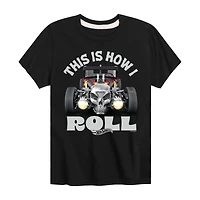 Racing Cars Little & Big Kid Boys Crew Neck Short Sleeve Regular Fit Hot Wheels Graphic T-Shirt