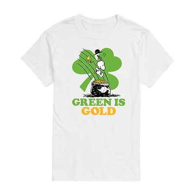 Mens Short Sleeve Peanuts St. Patrick's Day Graphic T-Shirt