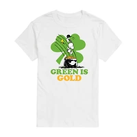 Mens Short Sleeve Peanuts St. Patrick's Day Graphic T-Shirt