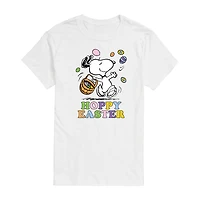 Mens Short Sleeve Peanuts Easter Graphic T-Shirt