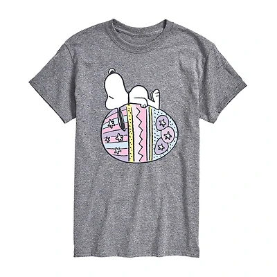 Mens Short Sleeve Peanuts Easter Graphic T-Shirt