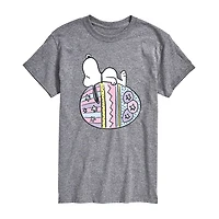 Mens Short Sleeve Peanuts Easter Graphic T-Shirt
