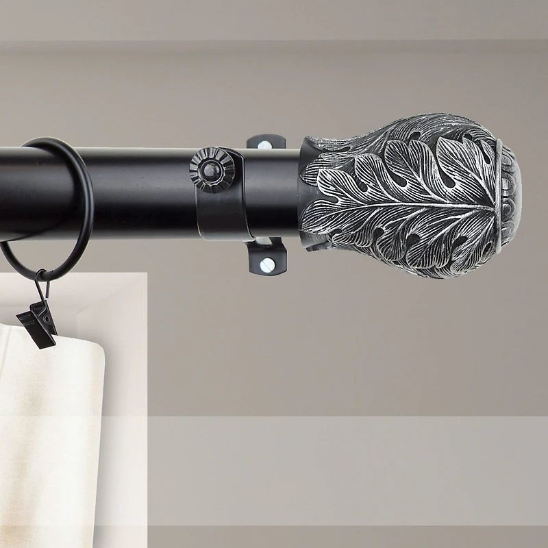 Rod Desyne Leaf 1 1/2 Adjustable Curtain