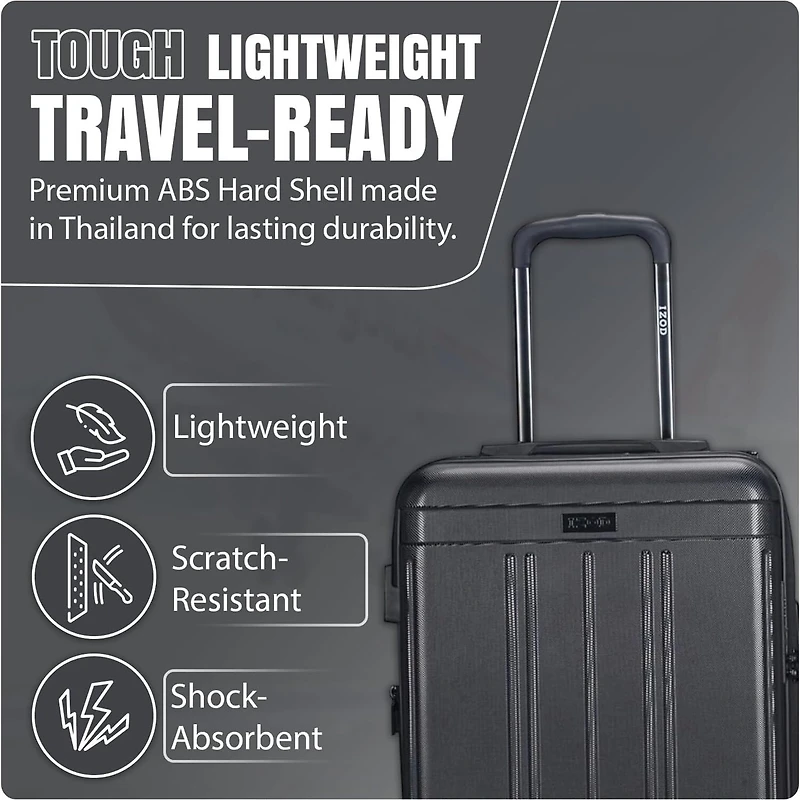IZOD Zoe 3-pc. Hardside Expandable Lightweight Luggage Set