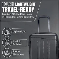 IZOD Zoe 3-pc. Hardside Expandable Lightweight Luggage Set