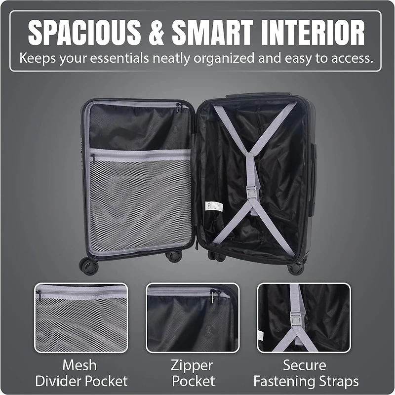IZOD Zoe 3-pc. Hardside Expandable Lightweight Luggage Set