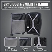 IZOD Zoe 3-pc. Hardside Expandable Lightweight Luggage Set