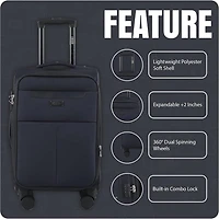 IZOD Liam 3-pc. Softside Expandable Lightweight Luggage Set