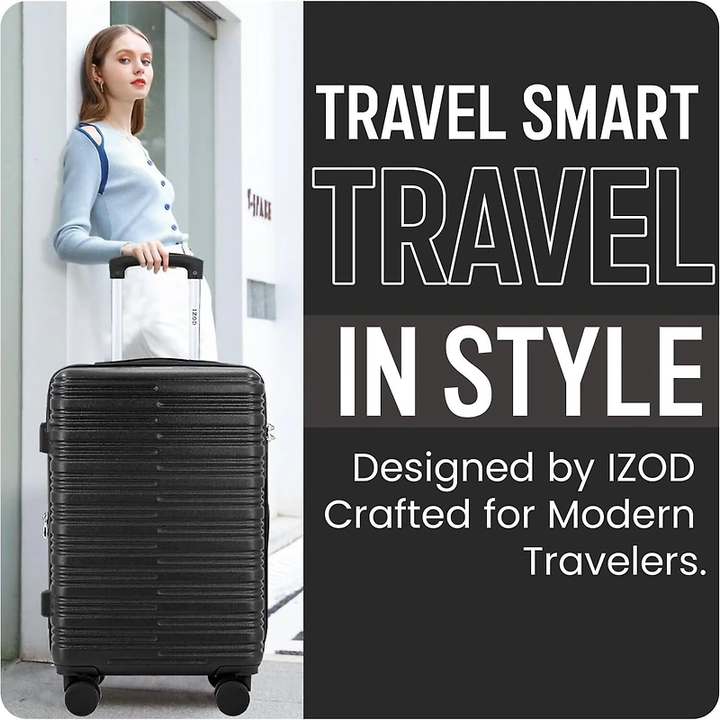 IZOD Romeo 3-pc. Hardside Expandable LIGHTWEIGHT Luggage Set