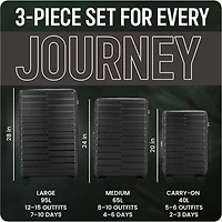 IZOD Romeo 3-pc. Hardside Expandable LIGHTWEIGHT Luggage Set