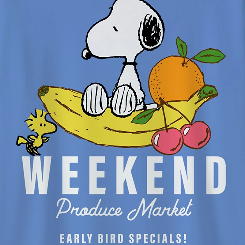 Womens Crew Neck Short Sleeve Regular Fit Snoopy Graphic T-Shirt