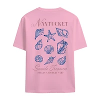 Nantucket Boyfreind Tee Womens Crew Neck Short Sleeve Regular Fit Graphic T-Shirt