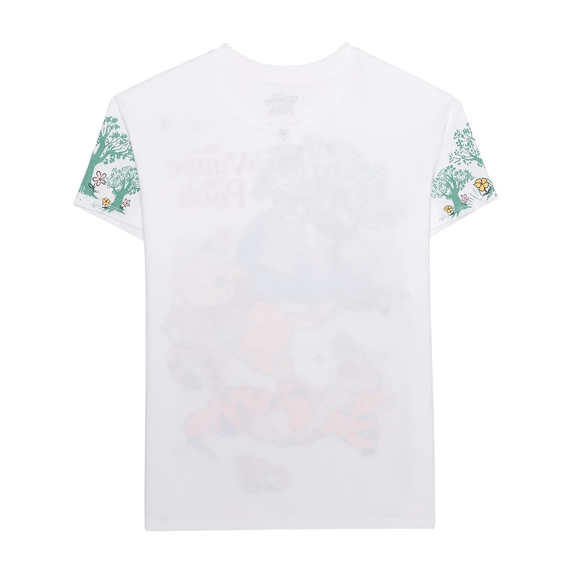 Boyfriend Tee Womens Juniors Crew Neck Short Sleeve Regular Fit Winnie The Pooh Graphic T-Shirt