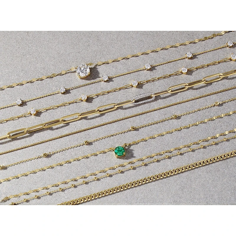 Diamond Addiction (G-H / Si2-I1) Womens 10K Gold 19 1/2 Inch Link Chain Necklace