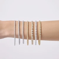 (H / Si2) Womens 10 Ct.T.W. Lab Grown White Diamond 10K Gold 7.25 Inch Tennis Bracelet