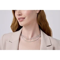 (F / Si2) Womens 10 CT. T.W. Lab-Grown White Diamond 10K Gold 18 Inch Tennis Necklace