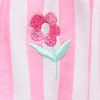 Okie Dokie Baby Girls Sleeveless Striped Romper