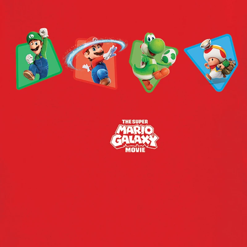 Little & Big Kid Boys Crew Neck Short Sleeve Regular Fit Super Mario Graphic T-Shirt