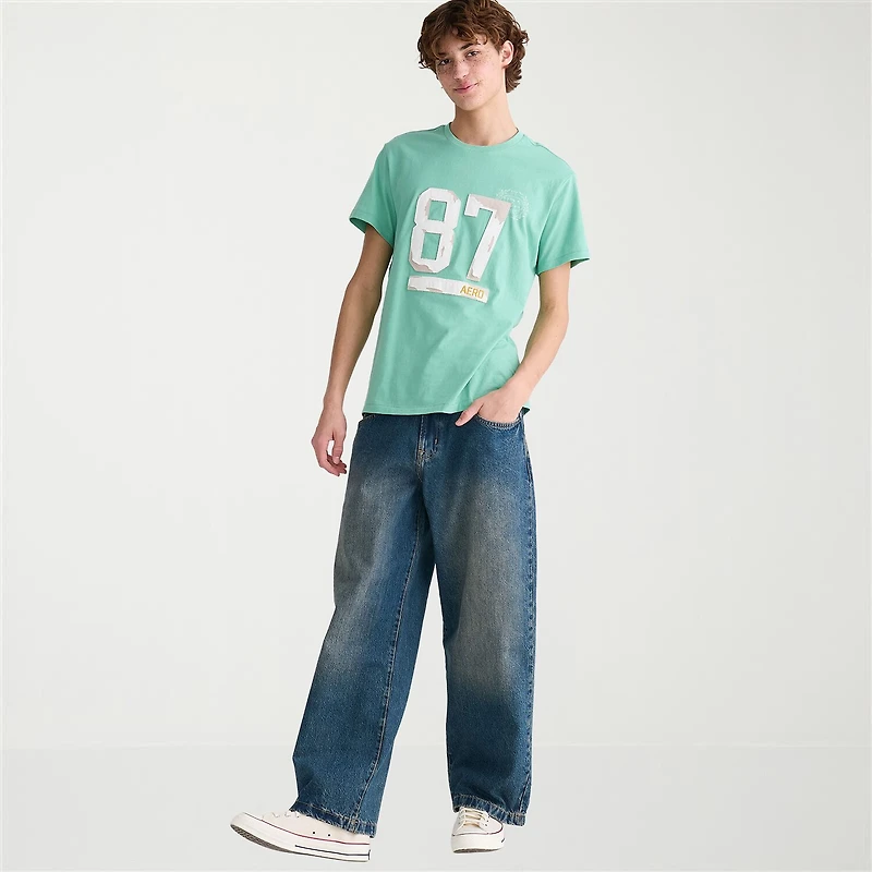 AEROPOSTALE Mens Crew Neck Short Sleeve Classic Fit Graphic T-Shirt