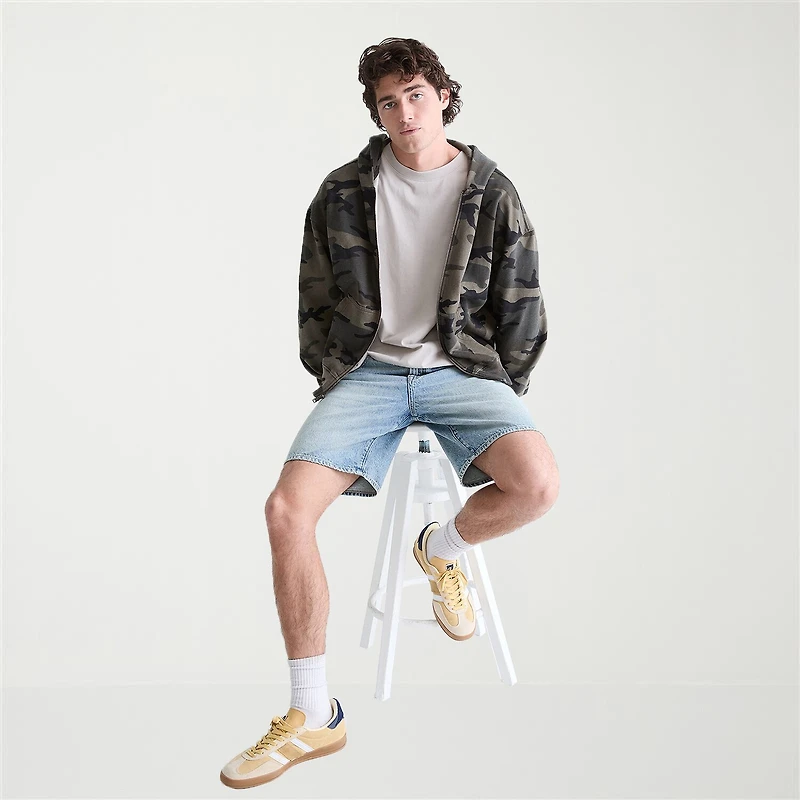 AEROPOSTALE Camo Cloud Soft Mens Long Sleeve Fleece Zipper Hoodie