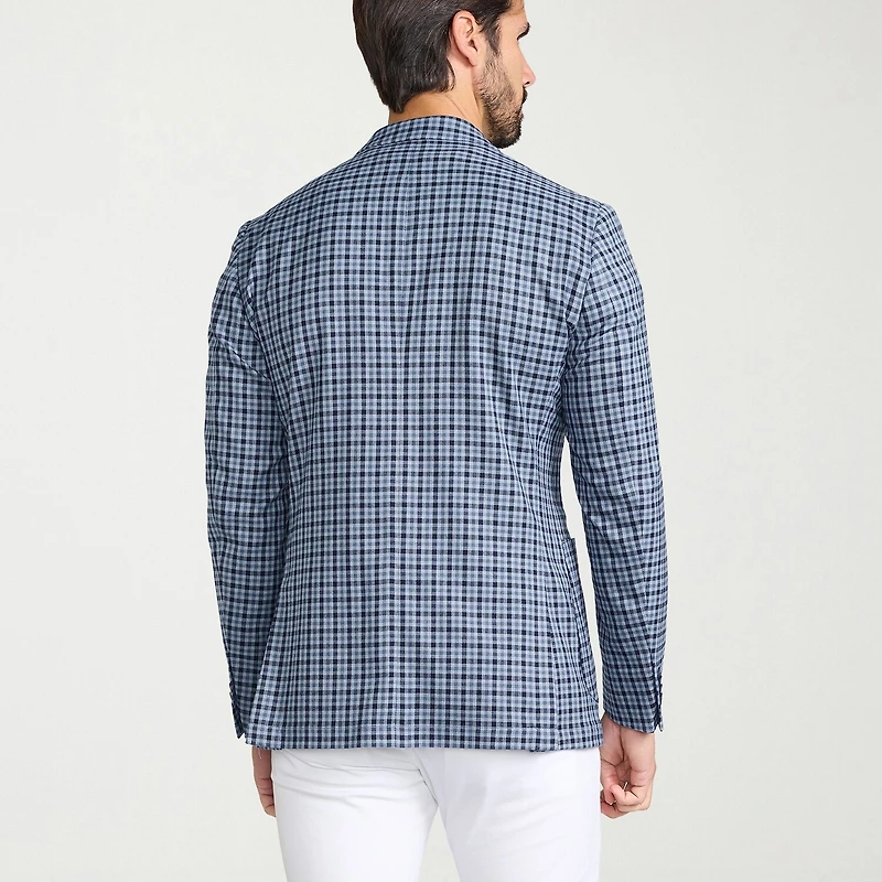 IBIZA AZURE Mens Plaid Slim Fit Sport Coat