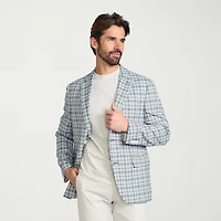 IBIZA AZURE Mens Windowpane Modern Fit Sport Coat