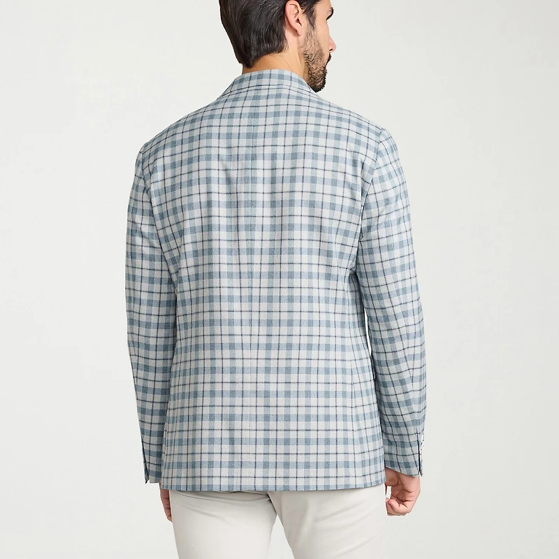 IBIZA AZURE Mens Windowpane Modern Fit Sport Coat