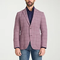 IBIZA AZURE Mens Windowpane Slim Fit Sport Coat