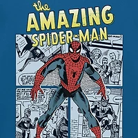 Mens Crew Neck Short Sleeve Classic Fit Spiderman Big and Tall Graphic T-Shirt