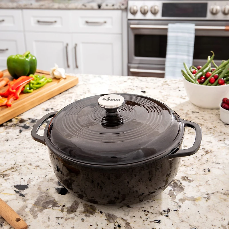 Lodge Cookware 6 Qt Enameled Cast Iron Dutch Oven