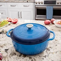Lodge Cookware 7 1/2 Qt Enameled Cast Iron Dutch Oven