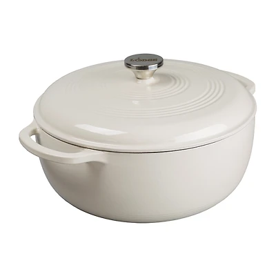 Lodge Cookware 7 1/2 Qt Enameled Cast Iron Dutch Oven