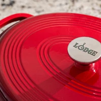 Lodge Cookware 7 1/2 Qt Enameled Cast Iron Dutch Oven
