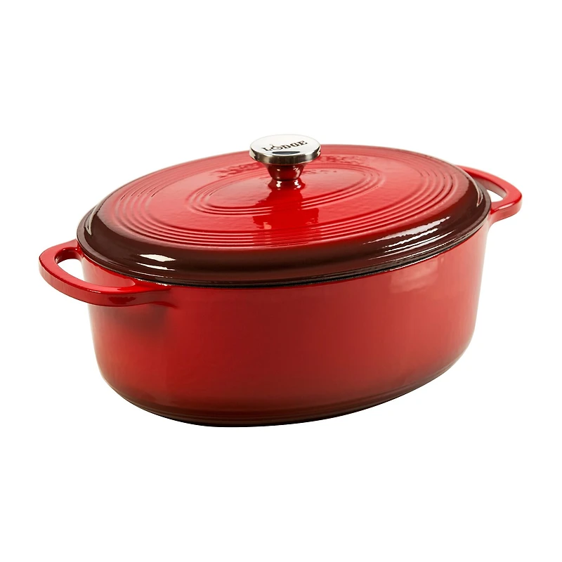 Lodge Cookware 7 1/2 Qt Enameled Cast Iron Dutch Oven