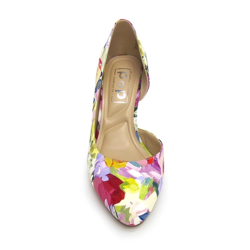 Pop Avienna Womens Almond Closed Toe Stiletto Heel Pumps