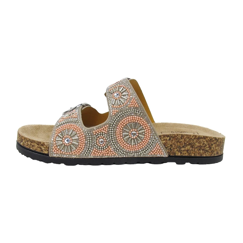 Pop Rinto Womens Adjustable Strap Footbed Sandals