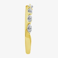(F / Vs2) Womens 1/2 CT. T.W. Lab Grown White Diamond 10K Gold Anniversary Band