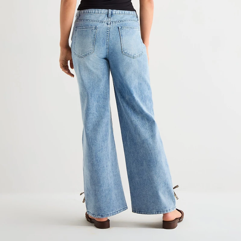 Forever 21 Womens Juniors Mid Rise Loose Fit Jean