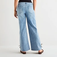 Forever 21 Womens Juniors Mid Rise Loose Fit Jean
